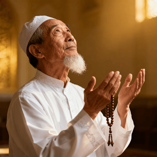 Person in prayer